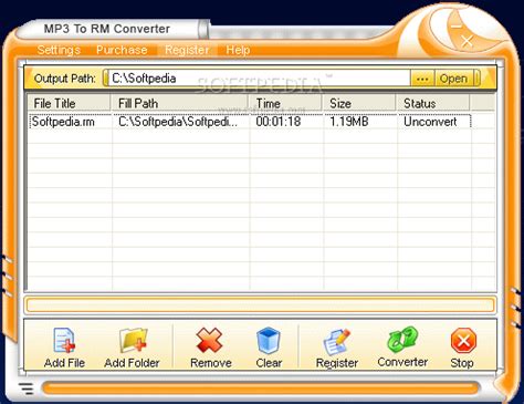 Now you can broadcast your audio over the net without format limitation. Download MP3 To RM Converter 1.30