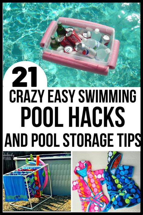 21 Pool Storage Ideas Tips And Tricks For Extra Poolside Fun Pool Storage Pool Hacks Pool