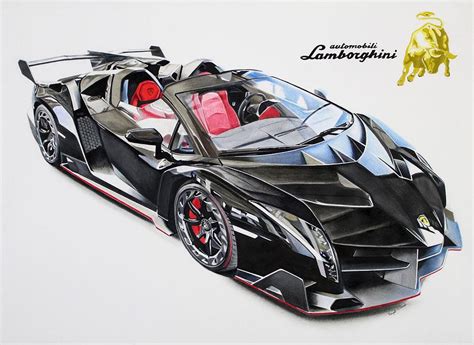 Lamborghini Veneno Drawing By Vinayak Umesh Pixels
