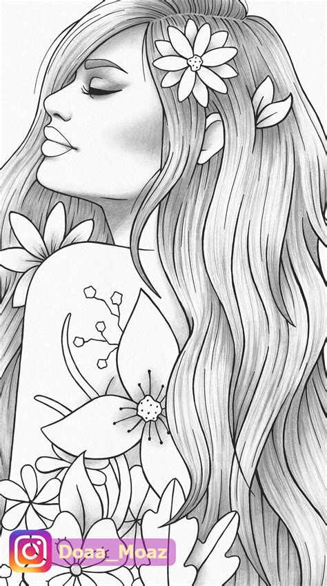 Cute Coloring Pages Coloring Book Art Adult Coloring Book Pages Girl