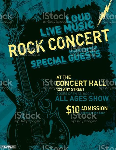 Rock Concert Poster Design Template Stock Illustration Download Image