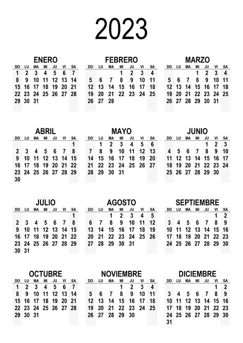 Calendario 2023 El Domingo Es El Primer Día De La Semana Calendariossu