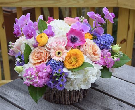 Gorgeous Flower Centerpiece With Spring Flowers Handcrafted By
