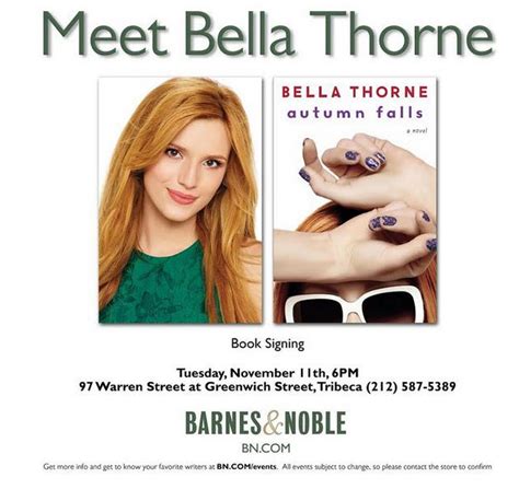 Sweetly adorkable autumn is the best friend we've all been looking for. Bella Thorne "Autumn Falls" Book Signing November 11, 2014