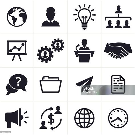 Business Icons And Symbols Stock Illustration Download Image Now