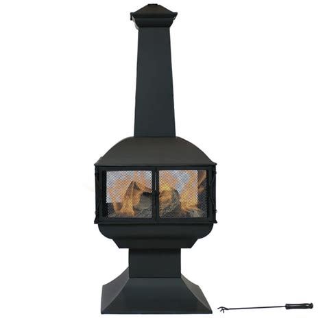 Sunnydaze 57 Chiminea Wood Burning 360 Degree Fire Pit Steel With