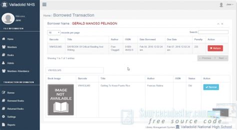 Library Management System With Barcode Free Source Code Tutorials