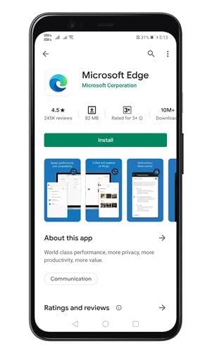 How To Download And Use Microsoft Edge Browser On Android
