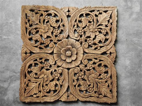 Being a beautiful outdoor decoration and a real treat for all, who love the oriental moroccan style, this hurricane wall panel will help you create an inimitable mediterranean ambience. Thai Oriental Lotus Carved Wood Wall Art Decor