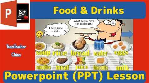Food And Drinks Tefl Powerpoint Lesson Plan Classroom Ppt Games Youtube