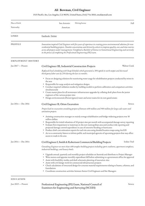 Create your professional civil engineering resume from our online resume builder which features 100+ content templates and 25+ design templates to pick from. Geotechnical Engineer Resume Pdf - BEST RESUME EXAMPLES