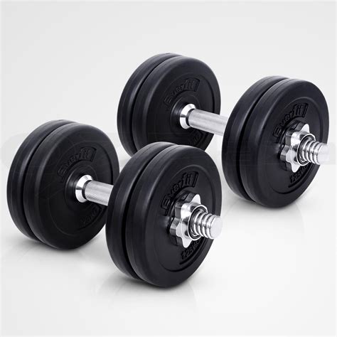 everfit dumbbell set weight dumbbells plates home gym fitness exercise 15kg ebay