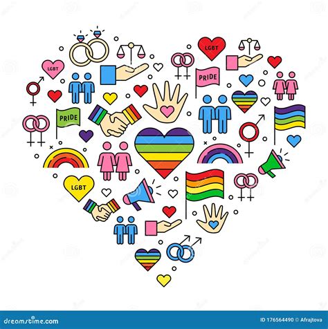 lgbt icons background stock vector illustration of line 176564490