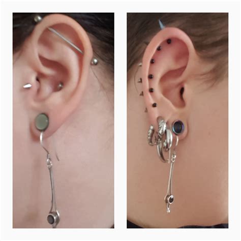 My Current Setup How I Wear Normal Earrings With Stretched Ears R Bodymods