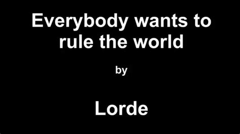 Lorde Everybody Wants To Rule The World Lyrics Assassins Creed
