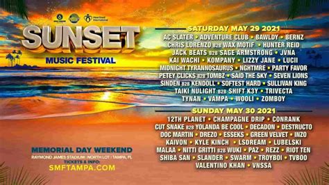 Sunset Music Festival Anuncia Line Up Para 2021 Festival Season