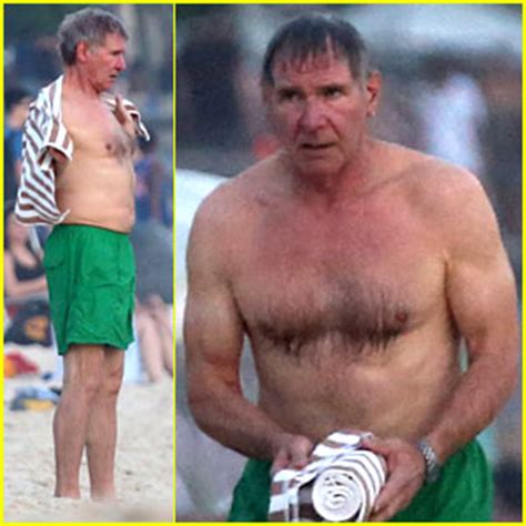 Harrison Ford Shirtless Beach Guy In Rio Calista Flockhart