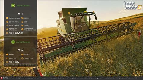 Farming Simulator 19 John Deere Combine In Action Farming