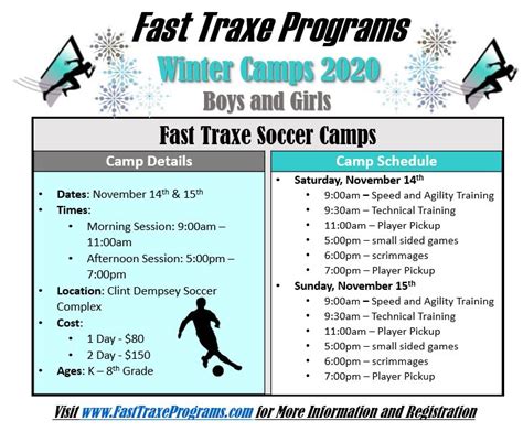 View Winter Soccer Camp November 14th And 15th Details