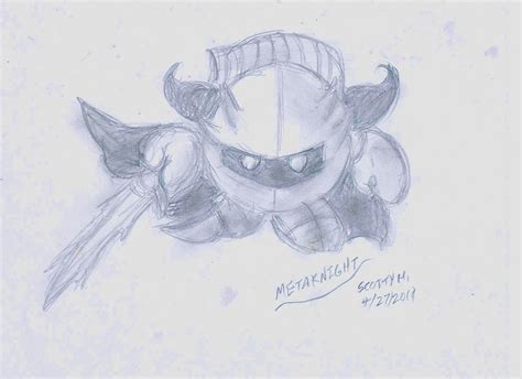 Meta Knight Sketch By Scobionicle99 On Deviantart