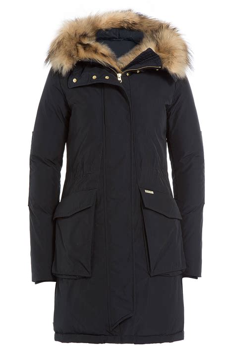 Lyst Woolrich Military Eskimo Down Parka With Fur Trimmed Hood Blue