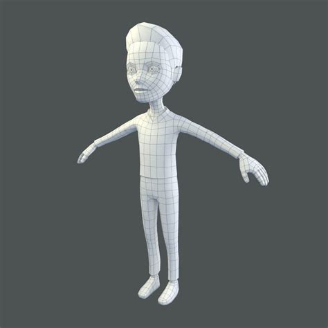 3d model low poly male cartoon style character vr ar low poly cgtrader