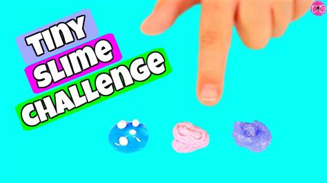 Tiny Slime Challenge Making Mini Slimes Youtube