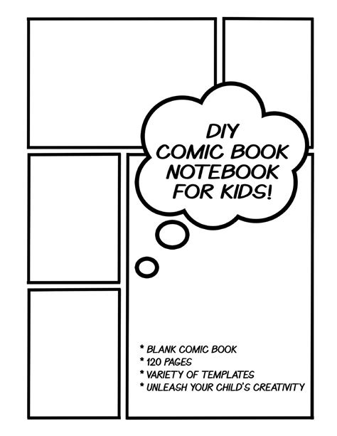 Buy Diy Comic Book Note Book For Kids Make Your Own Comics Strip