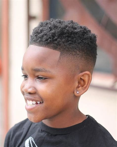Curly Hair Little Black Boy Taper Fade There Are Many Creative