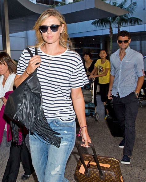 Maria Sharapova In Jeans Arrives At Lax Airport Hawtcelebs
