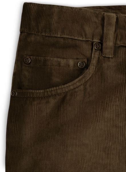 Dark Brown Corduroy Jeans Made To Measure Custom Jeans For Men