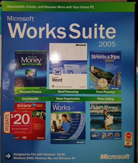 Microsoft Works Suite 2005 Full Version For Windows B1101027 For Sale
