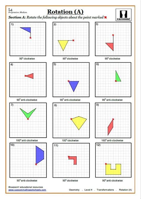 Transformation Worksheets With Answers Gcse Maths Transformations