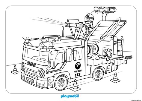 Si vous n'avez pas sous la main l'image de vos rêves, pas de panique, il vous est quand même possible de faire imprimer l'image qui donnera un. Coloriage Camion De Pompier Playmobil Dessin Playmobil à ...