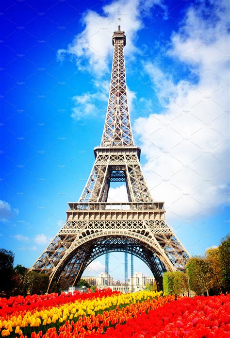 Eiffel Tower Close Up France Architecture Stock Photos Creative Market