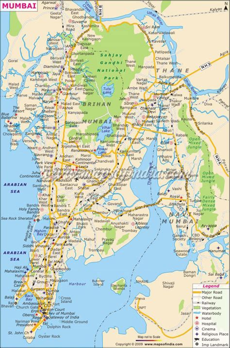 Map Of Mumbai City Map Of The World