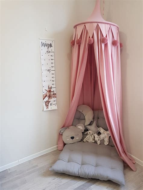 Pink Cotton Bed Canopy Baby Room Canopy Canopy Baby Crib Etsy