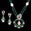 Indian Jewellery And Clothing Emerald Pendant Sets From PC Jewellers