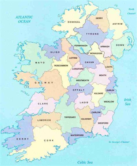 Online Maps Ireland County Map