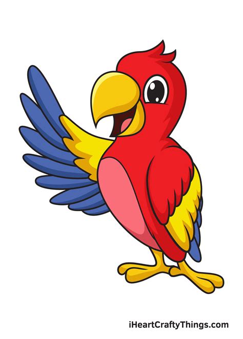 Parrot Drawing — How To Draw A Parrot Step By Step