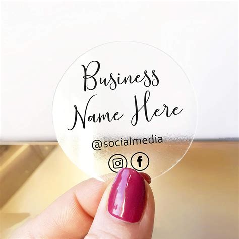 Custom Business Label Stickers Personalized Business Labels Logo