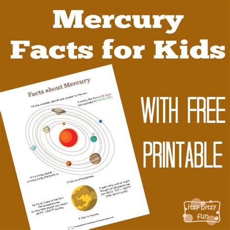 Fun Planet Mercury Facts For Kids Mercury Facts For Kids Mercury