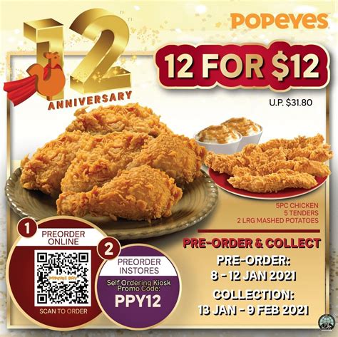 Popeyes distinguishes itself with a unique new orleans style menu featuring spicy chicken, chicken tenders, fried shrimp and other regional items. Popeyes Promotion & Promo Code: $6 for 6 Chickens ...