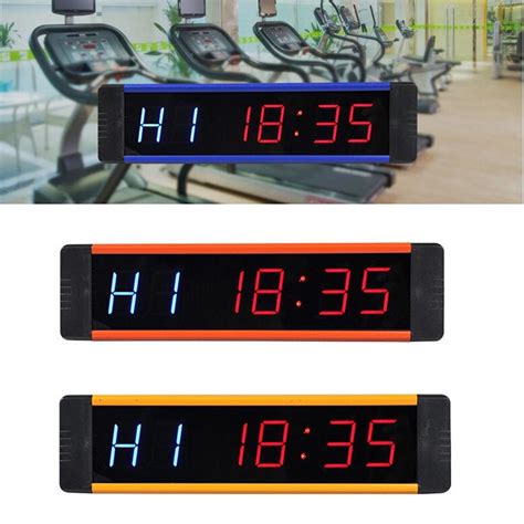 Led Interval Wall Clock Gym Fitness Training Timer Tabata Ir Remote