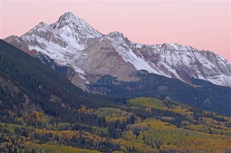Wilson Peak At Dawn Stock Image Image Of Nature Aspen 5438157