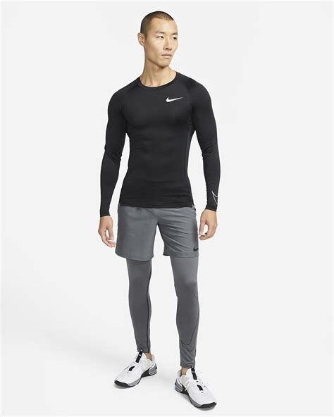 Nike Pro Dri FIT Men S Tight Fit Long Sleeve Top Nike SG