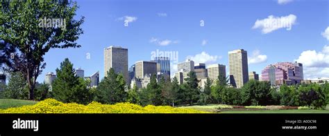Edmonton Skyline Capital City Of Alberta Canada Stock Photo Alamy