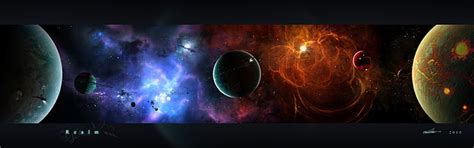 Hd Wallpaper Outer Space Earth Moon Red Blue Hd Wallpaper Flare