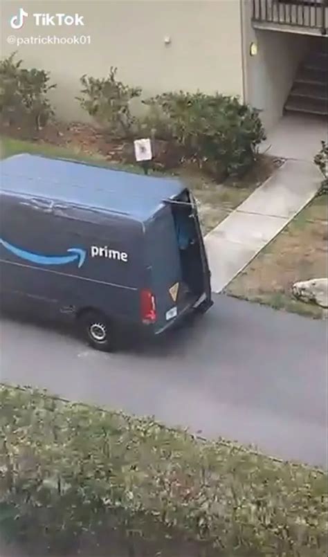 Sacked Amazon Driver Says Woman Sneaking Out From Van Was His Partner