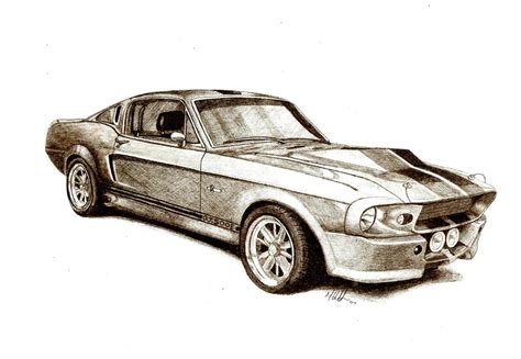 Muscle Car Sketches And Auto Art Team Bhp